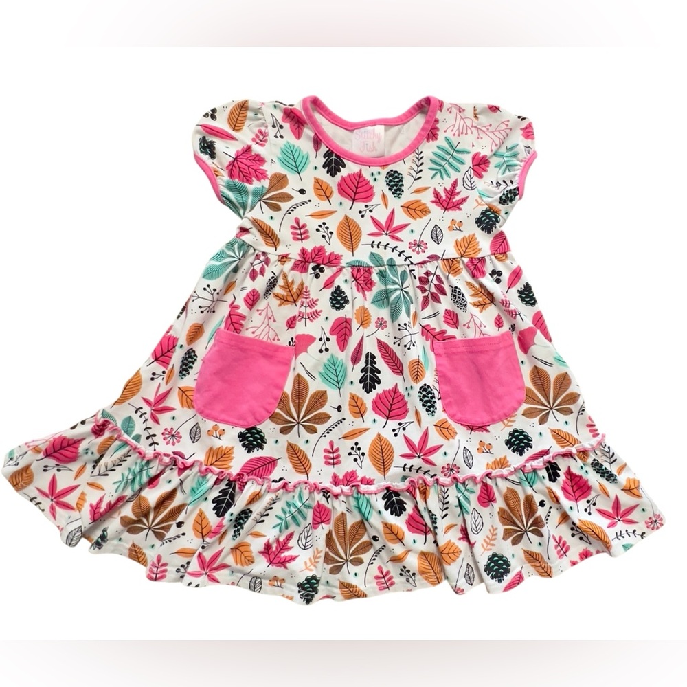 Stichy Fish Floral Print Dress with pockets.  Size 5.